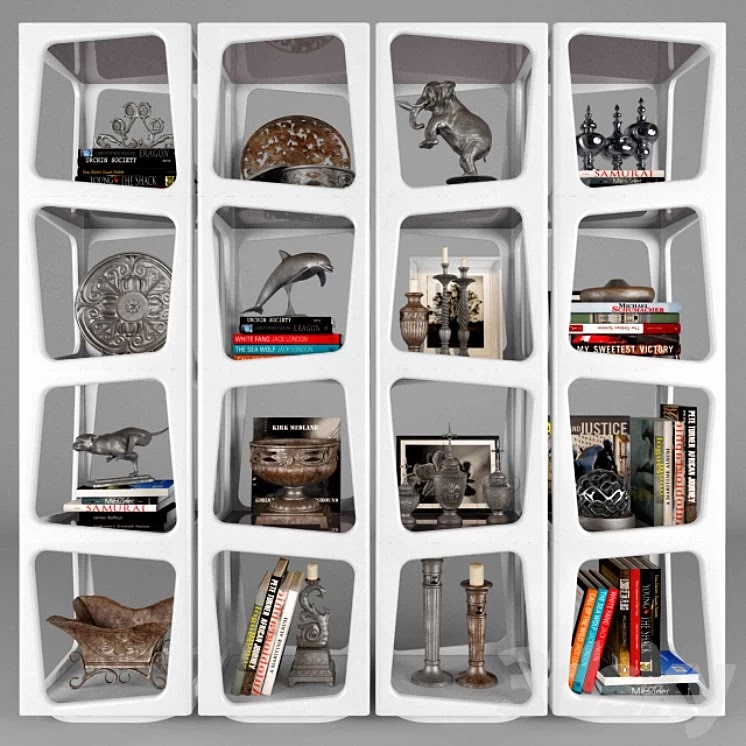 Shelf with decorative set