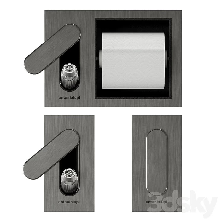 Antonio Lupi INTENSO, CARTAINTENSO Sanitary shower and paper roll holder