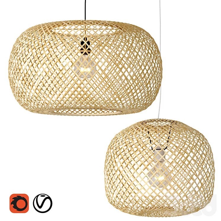 Bamboo chandelier La Redoute Ezia