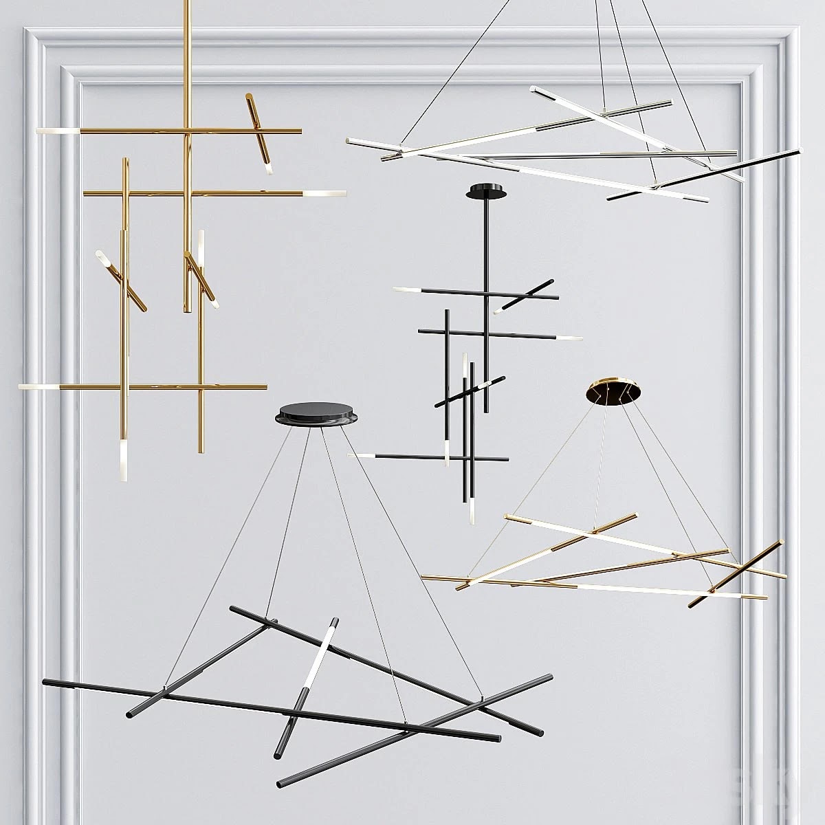 Kitami venicem and Palito Mikado Pendants lighting