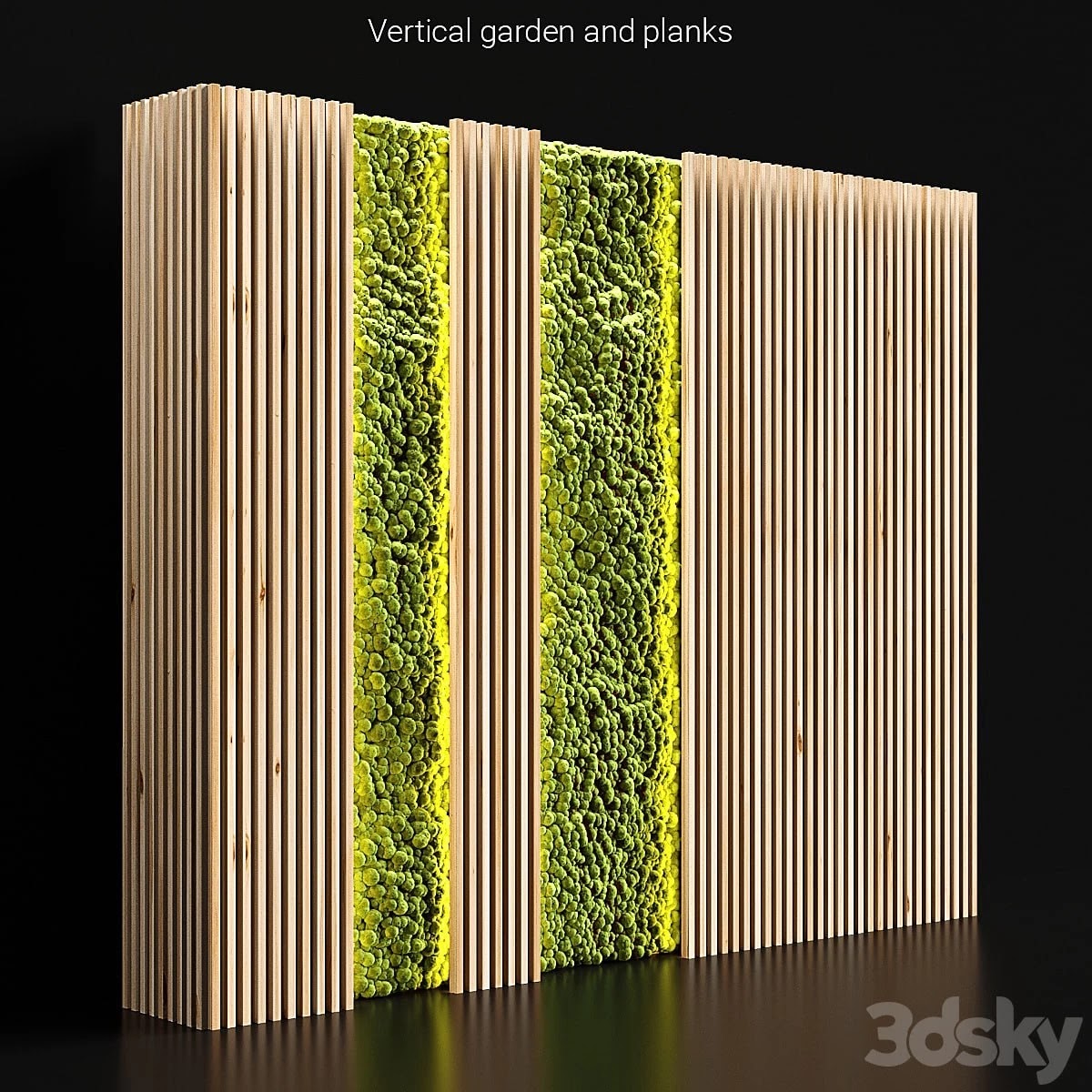 Vertical garden and planks 2