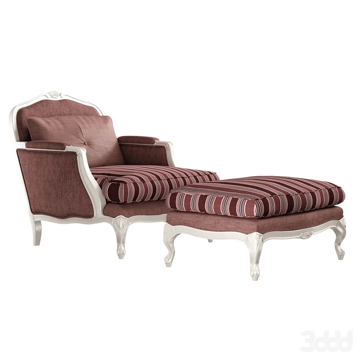 Keoma Chinook armchair and pouf