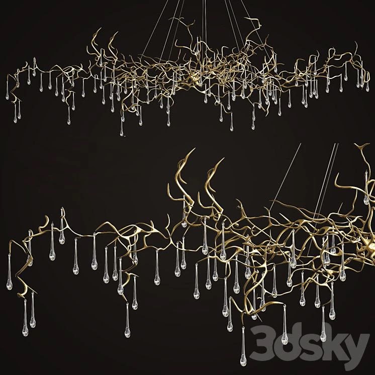 Bijout Oval Chandelier by Serip Lighting