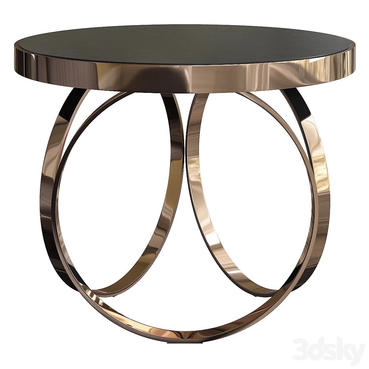 DOM Edizioni OTTOLINE GUERIDON CHROME SIDE TABLE