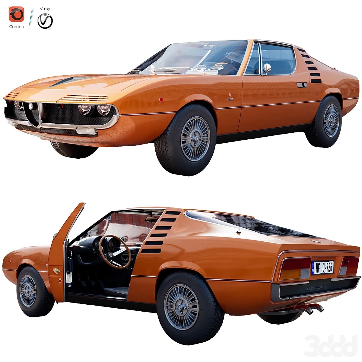alfa romeo Montreal rigged #1970