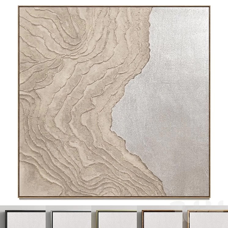 Plaster two square photo frames 34