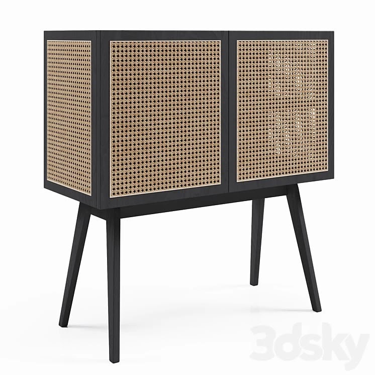 H&M Cabinet with rattan doors