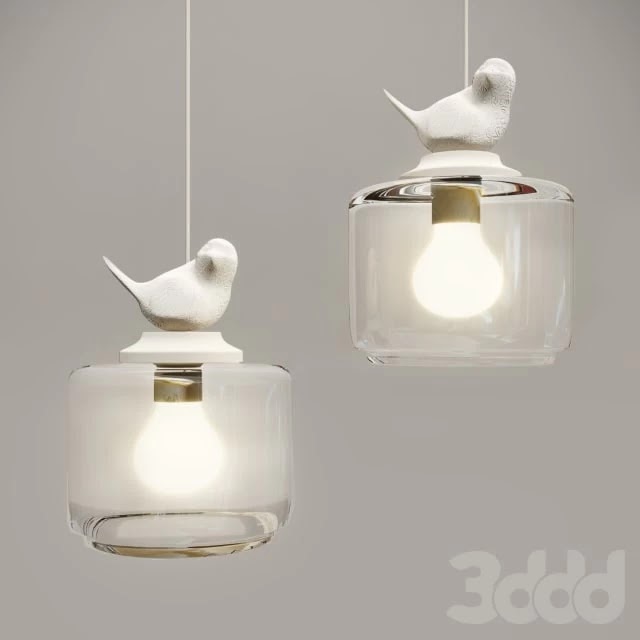 Loft Industry Glass Bird Pendant
