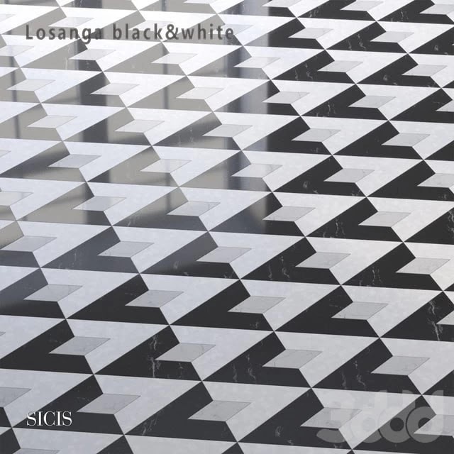 Sicis SiciStone Losanga Black & White