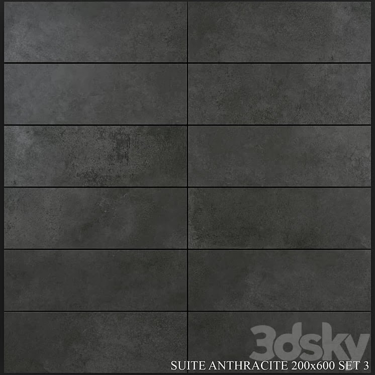 Yurtbay Seramik Suite Anthracite 200x600 Set 3
