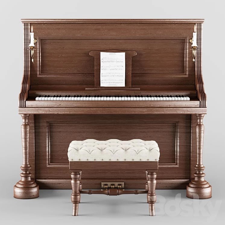 Vintage wood piano