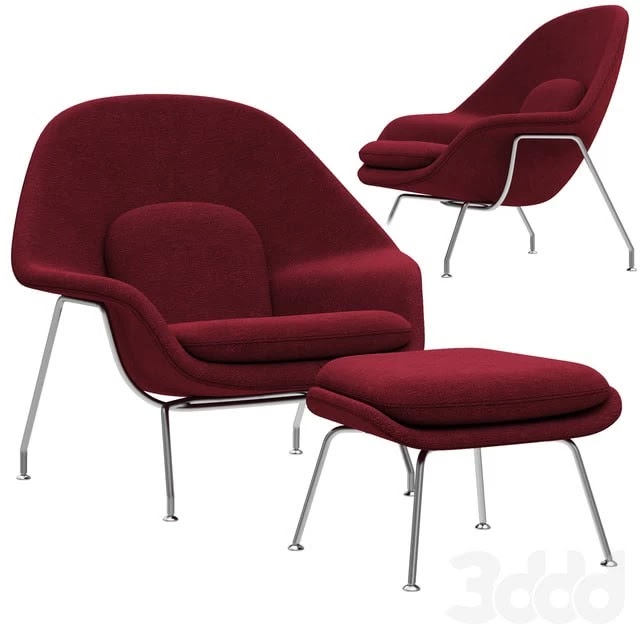 Knoll Saarinen Womb Chair and Ottoman