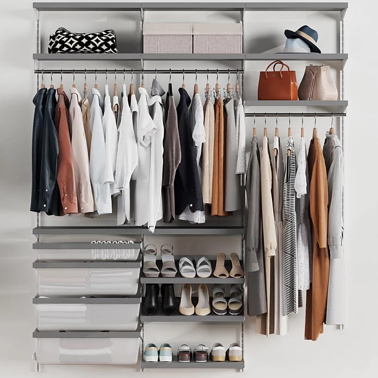 Wardrobe, wall module, dresses, clothes 4