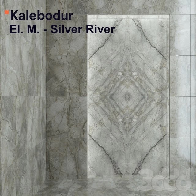 Tile Kale Elegant Marbles - Silver River