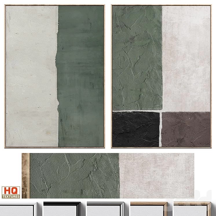 Mid-Century Plaster Textured Wall Art C-597