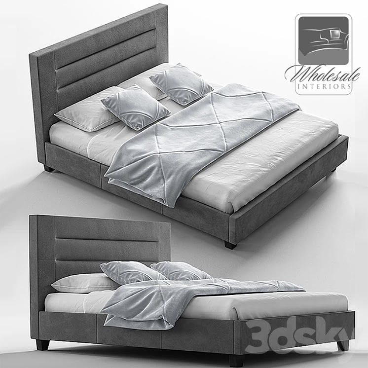 Baxton Studio Hillary Upholstered Platform Bed