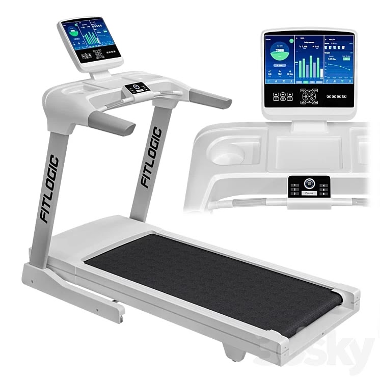 Treadmill FitLogic White