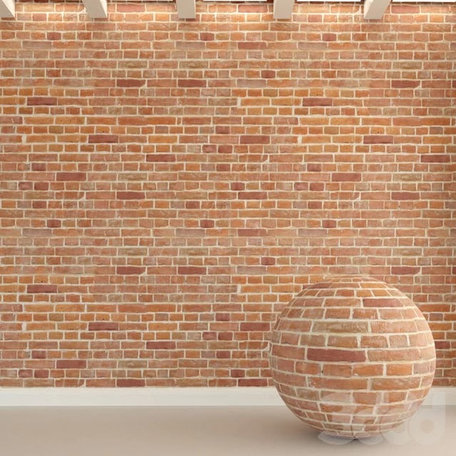 Brick wall. Old brick. 128