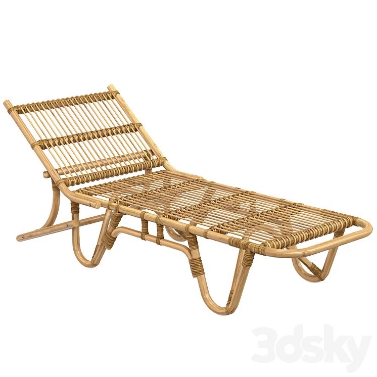 1960s Riviera Style French Chaise Longue