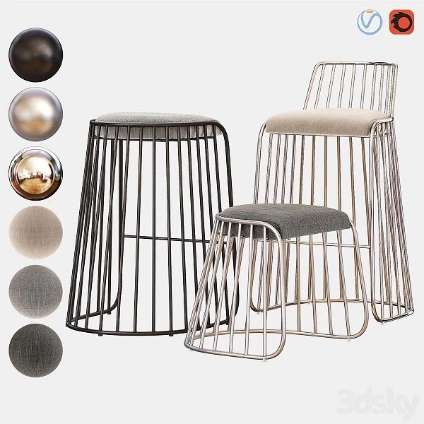 BRIDE's VEIL Bar Chair & Counter Stool