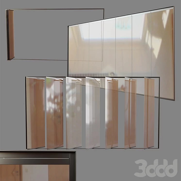 Glass partition, movable