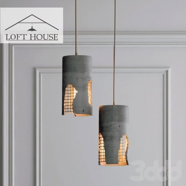 Concrete pendant lamp