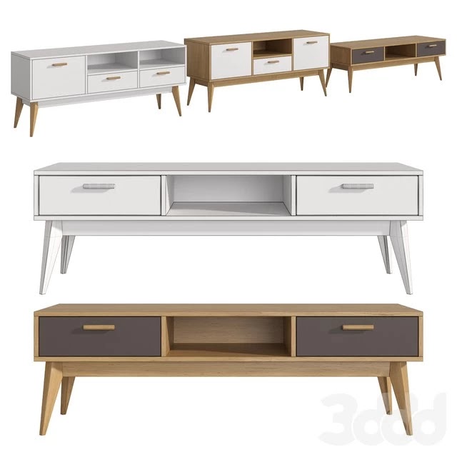 Furniture collection Nordic Scandi / Snow / Gray No. 2 TV stands