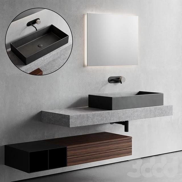 Scarabeo Ceramiche Topline Vanity Unit Set 1