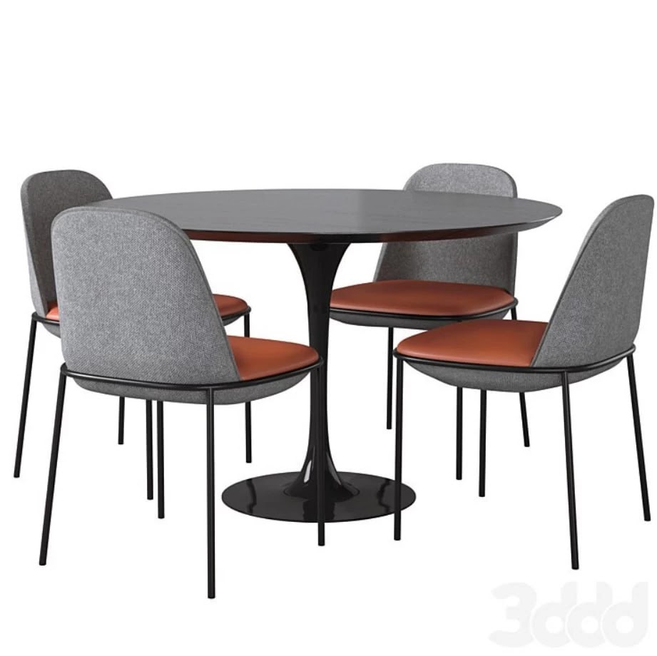 Dinner table Tulip Wood II, Стул Embrace by Cosmo