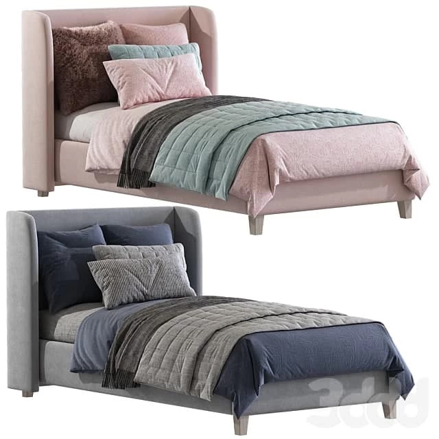 Bed Angela Upholstered Low Profile Standard Bed