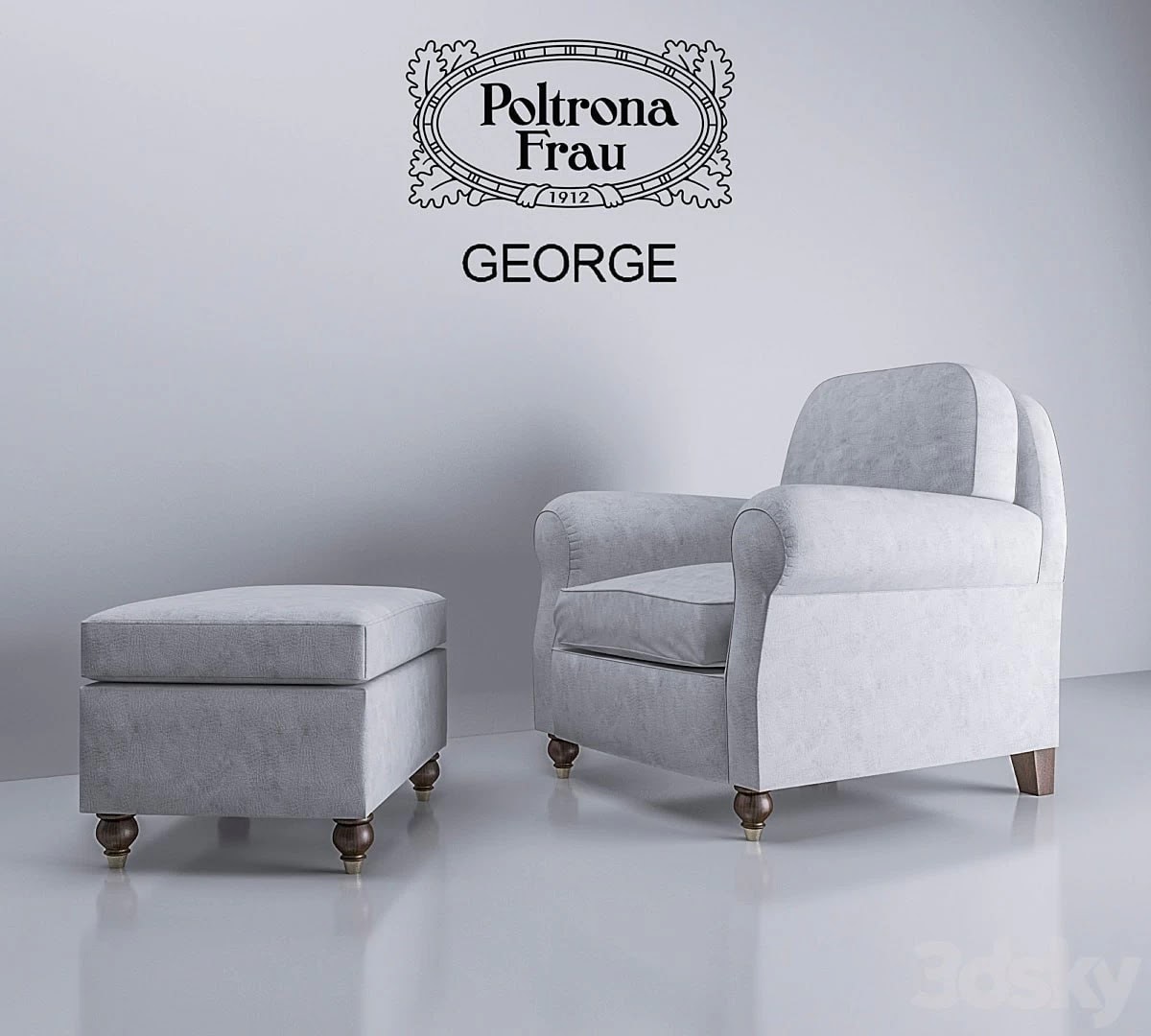 Chair and ottoman George