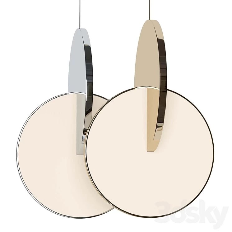 LEE BROOM ECLIPSE PENDANT GOLD / CHROME