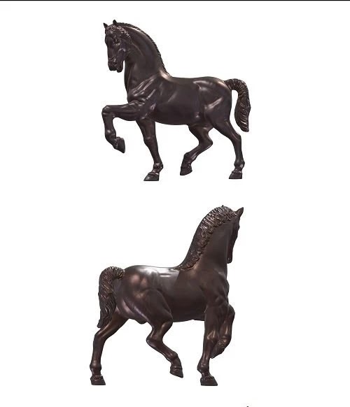 Horse Statue Low Poly PBR Realistic