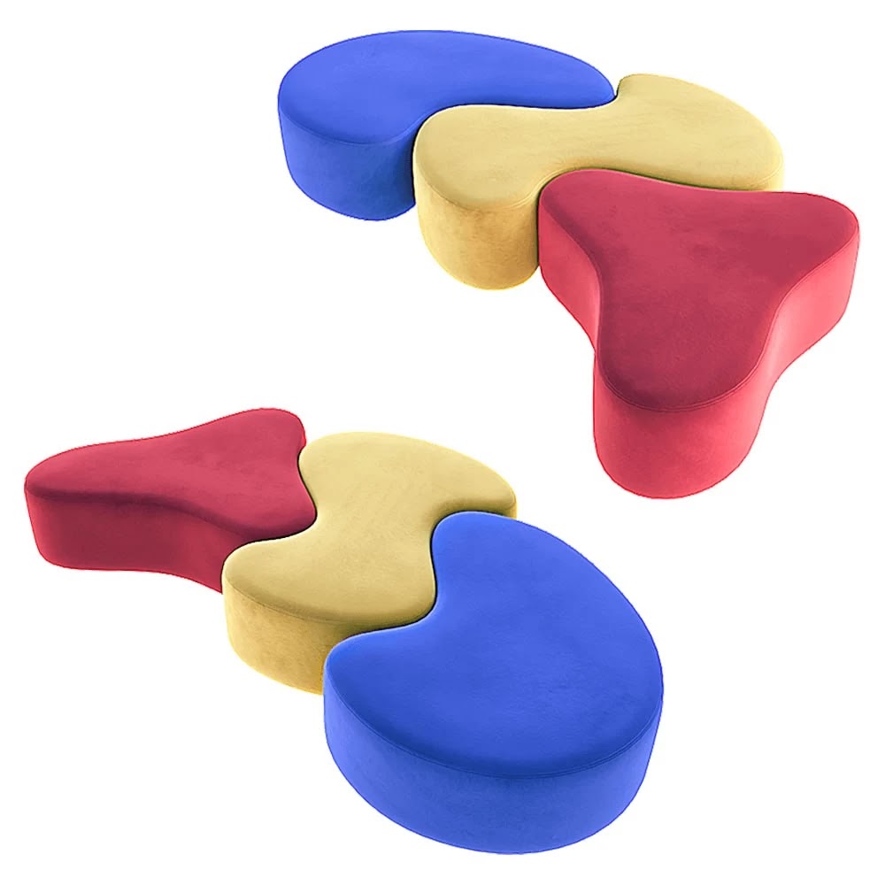 _1000 / Zeel project models / Pouf Mosaic